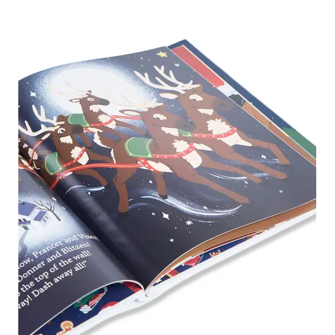 Twas The Night Before Christmas - Navy Flat Pack PJ Set With Book