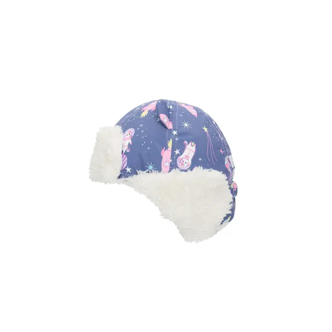 Water Repellent Trapper Hat Unicorn Indigo