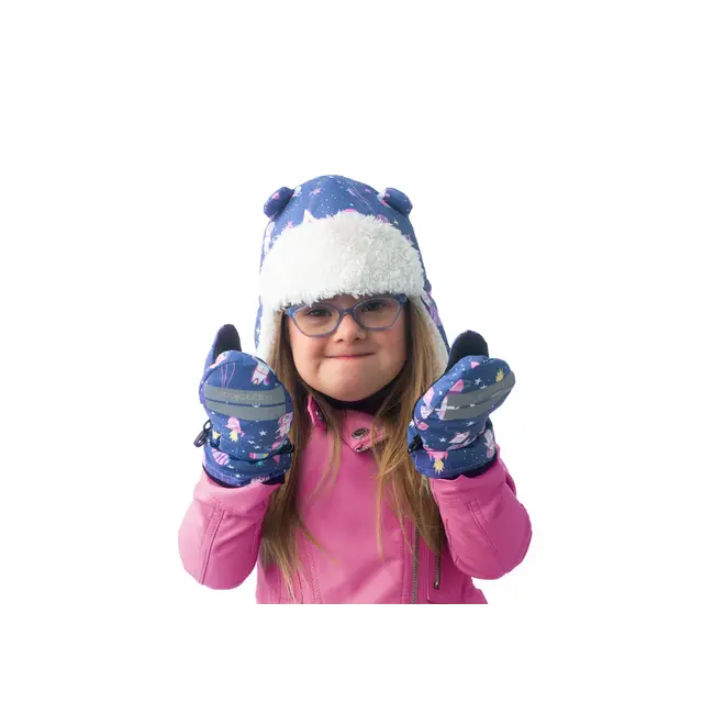 Water Repellent Trapper Hat Unicorn Indigo