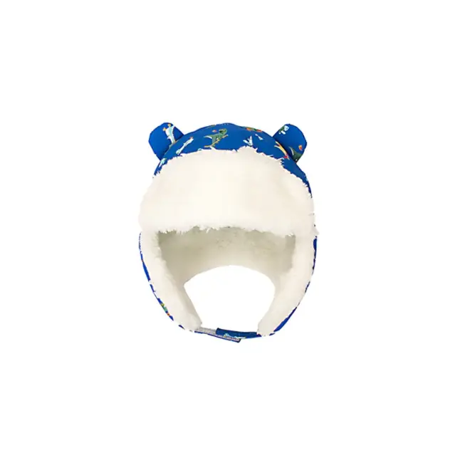 Kids & Baby Water Repellent Trapper Hat - Dino on Ice