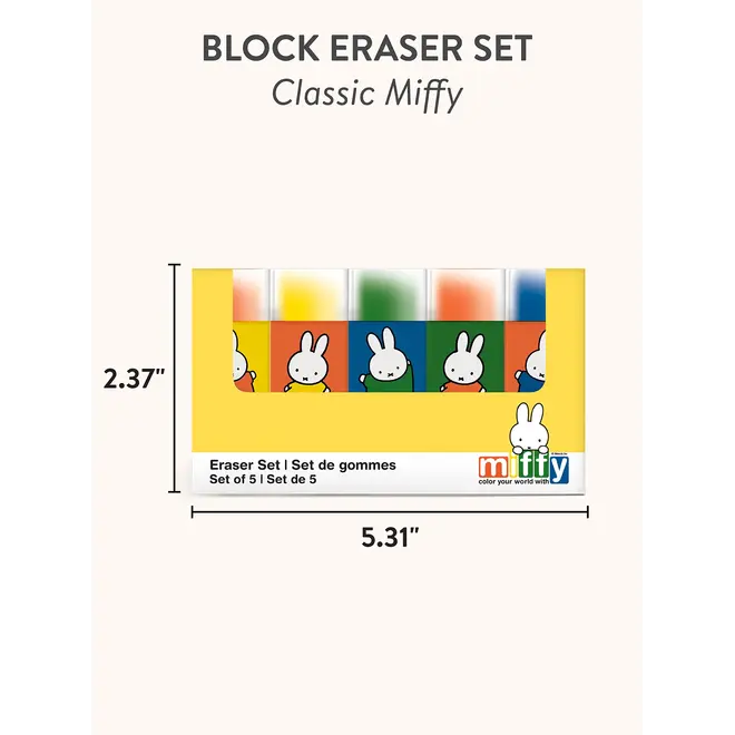 Classic Miffy Block Eraser Set