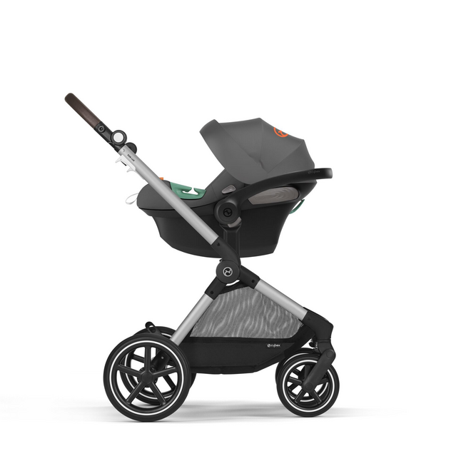 EOS LUX 2-IN 1 STROLLER-LAVA GREY+SILVER FRAME