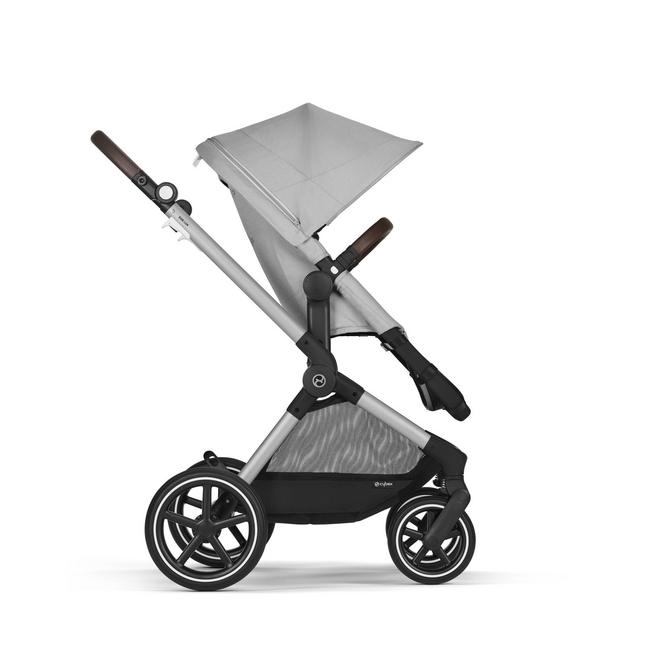 EOS LUX 2-IN 1 STROLLER-LAVA GREY+SILVER FRAME