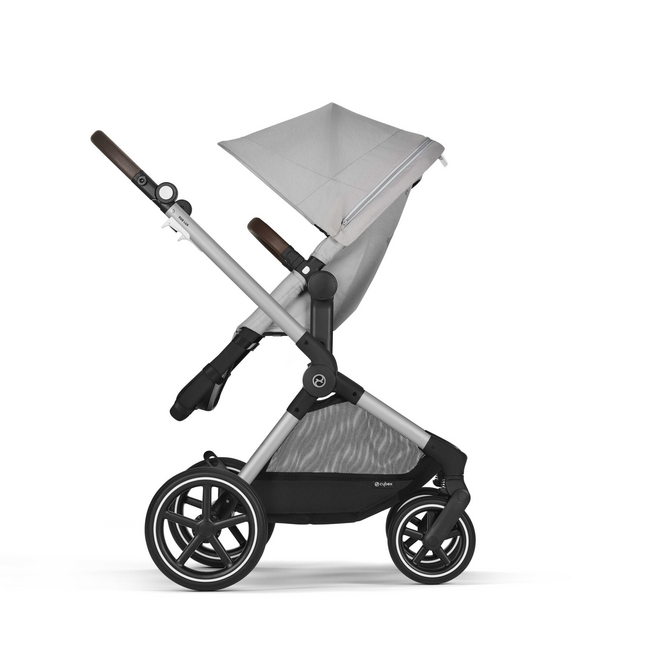 EOS LUX 2-IN 1 STROLLER-LAVA GREY+SILVER FRAME