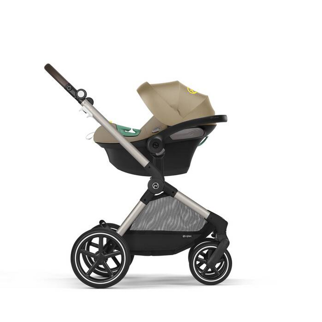 EOS LUX 2-IN 1 STROLLER-SWASHELL BEIGE+TAUPE FRAME