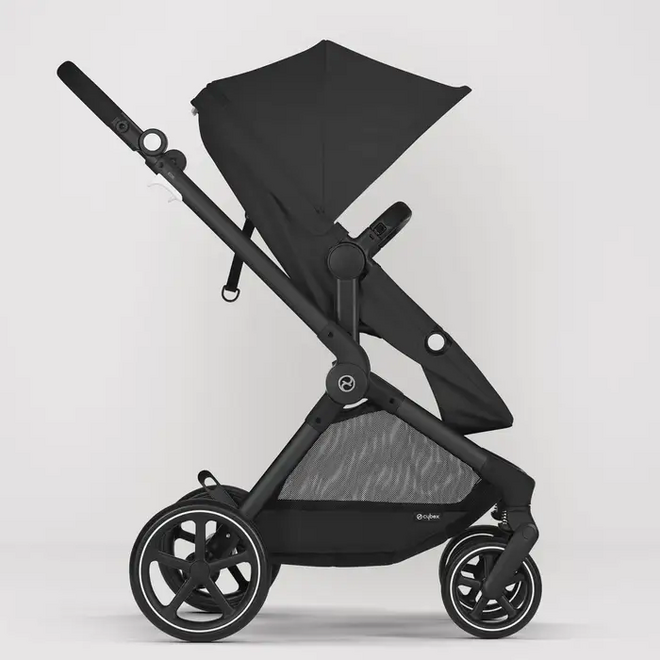 Eos Black stroller frame and Seat- Moon Black