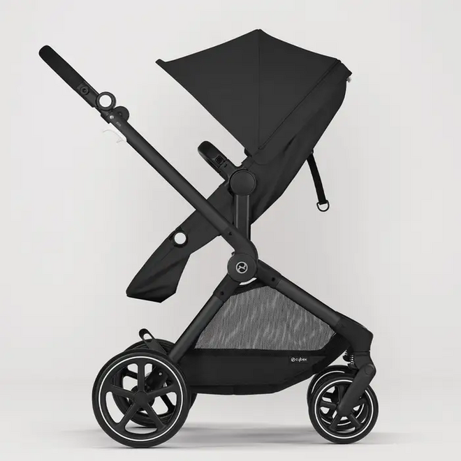 Eos Black stroller frame and Seat- Moon Black