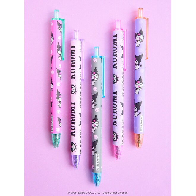 Sanrio Totally Kuromi Soft-Touch Gel Pen Set