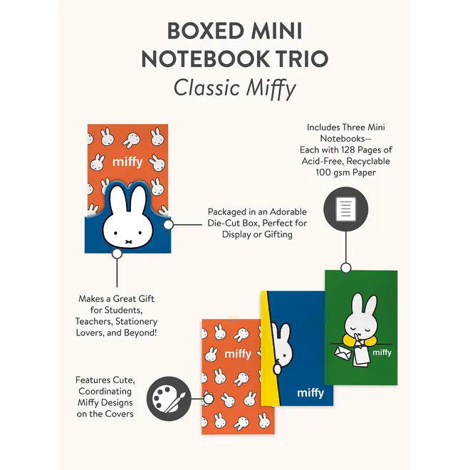 Classic Miffy Boxed Mini Notebook Trio