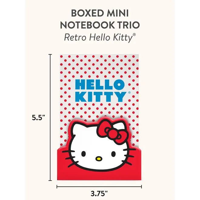 Retro Hello Kitty Boxed Mini Notebook Trio