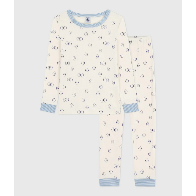 Children's pyjamas in cotton with snug-fitting legs