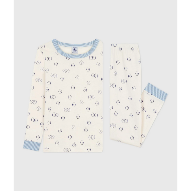 Children's pyjamas in cotton with snug-fitting legs