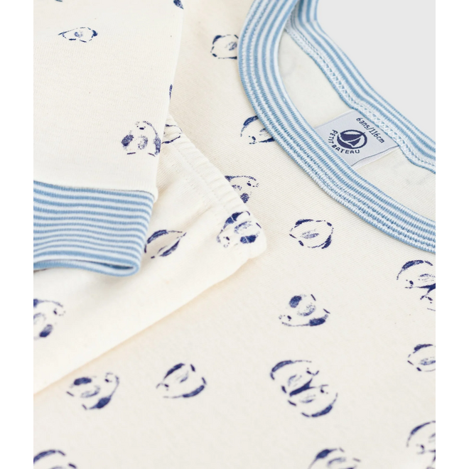 Children's pyjamas in cotton with snug-fitting legs