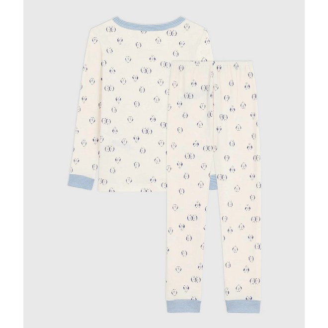 Children's pyjamas in cotton with snug-fitting legs