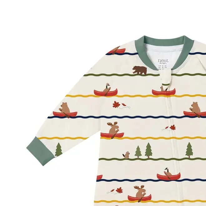 Long Sleeve Footless Sleeper CANOE DO IT