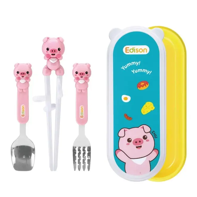 EDISON CHOPSTICKS EASY HARD CASE SETWITH FORK (RIGHT-HANDED)