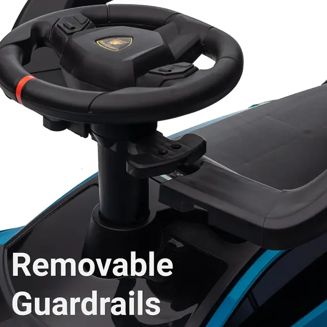 Lamborghini SIAN Push Pedal Ride On Car Baby Walker with Music and Lights, Licensed Blue