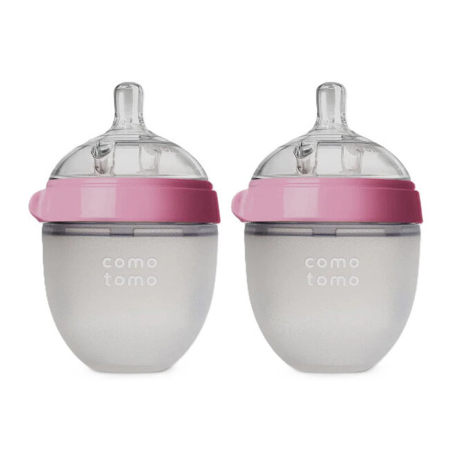 Comotomo - Natural Feel Bottle (Double Pk) - 150Ml - Pink