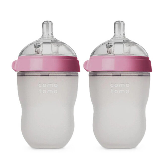 Comotomo - Natural Feel Bottle (Double Pk) - 250Ml - Pink