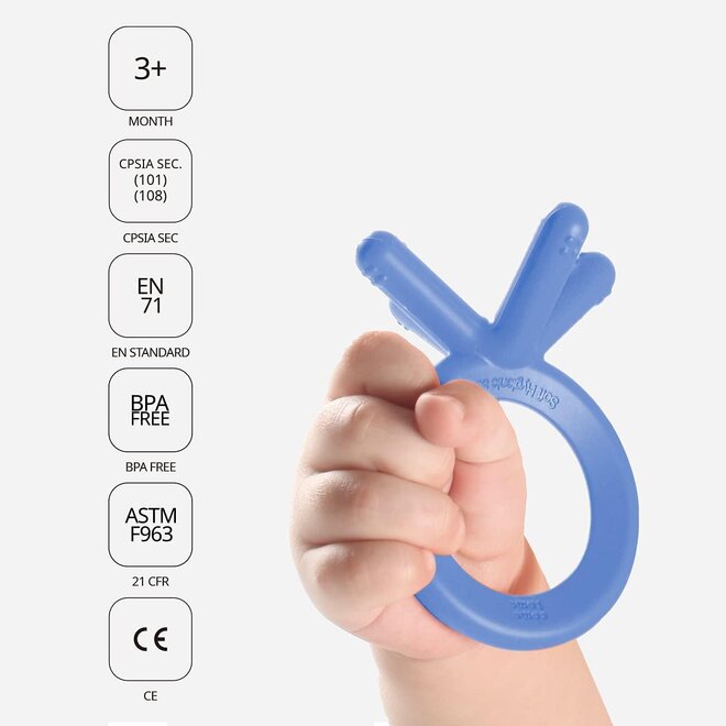 Comotomo - Silicone Baby Teether - Blue