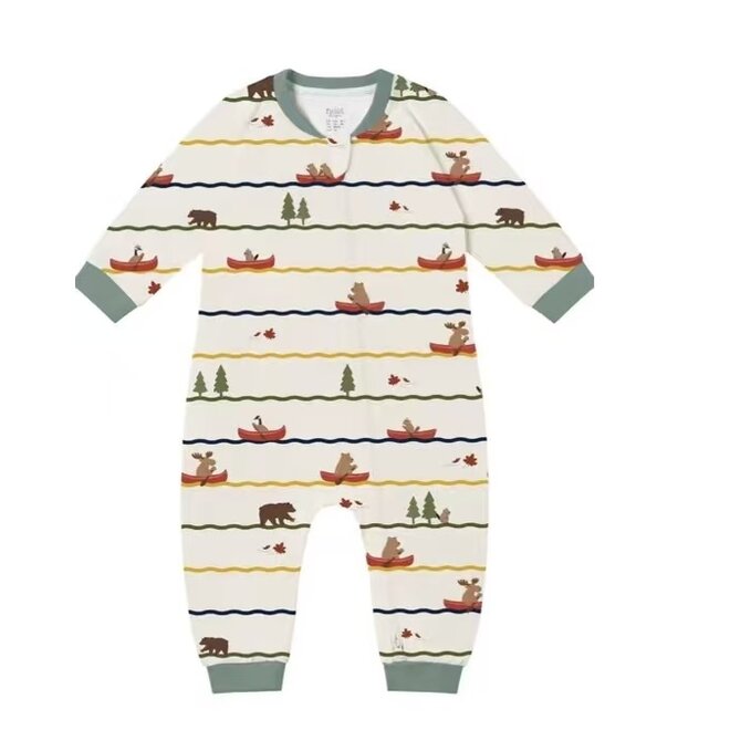 Long Sleeve Footless Sleeper CANOE DO IT