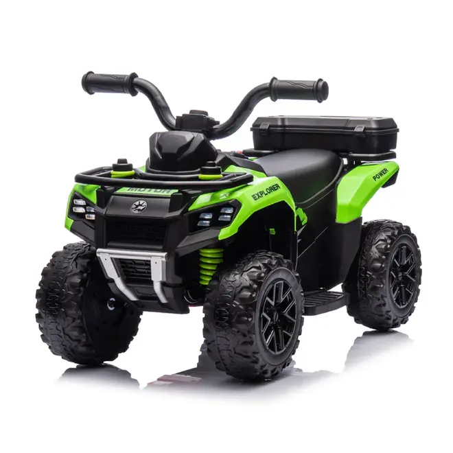 Explorer Quad UTV 6V Ride on Car 4-Wheeler Kids ATV with LED Lights and Music Green