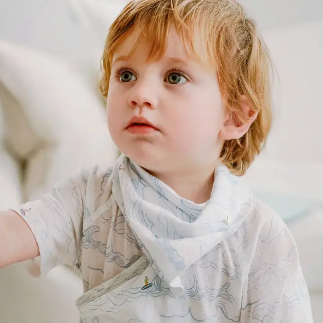 Bamboo Muslin Baby Bandana Bib Surf's Up