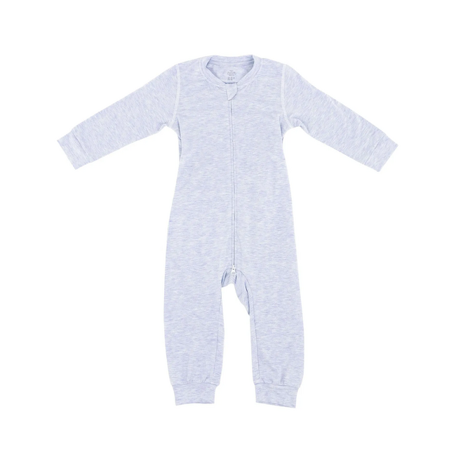 Basics Long Sleeve Drop Bottom Romper Grey Dawn