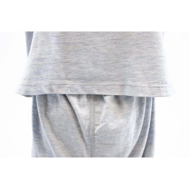 Basics Short Sleeve Drop Bottom Romper Grey Dawn