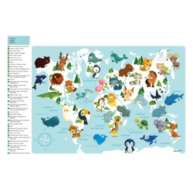 MINIKIDS - MAGNETIC WORLD MAP