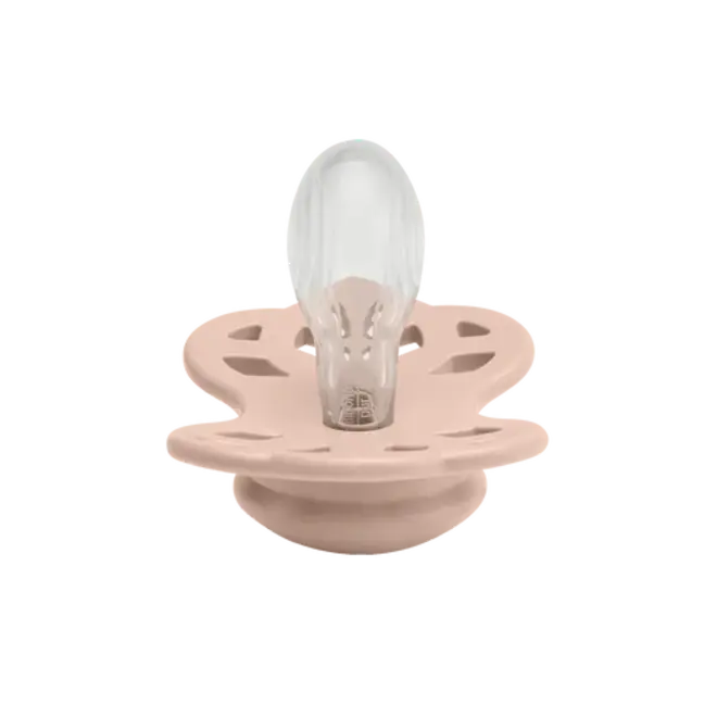 BIBS Infinity Pacifier Silicone 2 PK Anatomical Ivory/Blush
