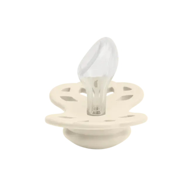 BIBS Infinity Pacifier Silicone 2 PK Anatomical Ivory/Blush