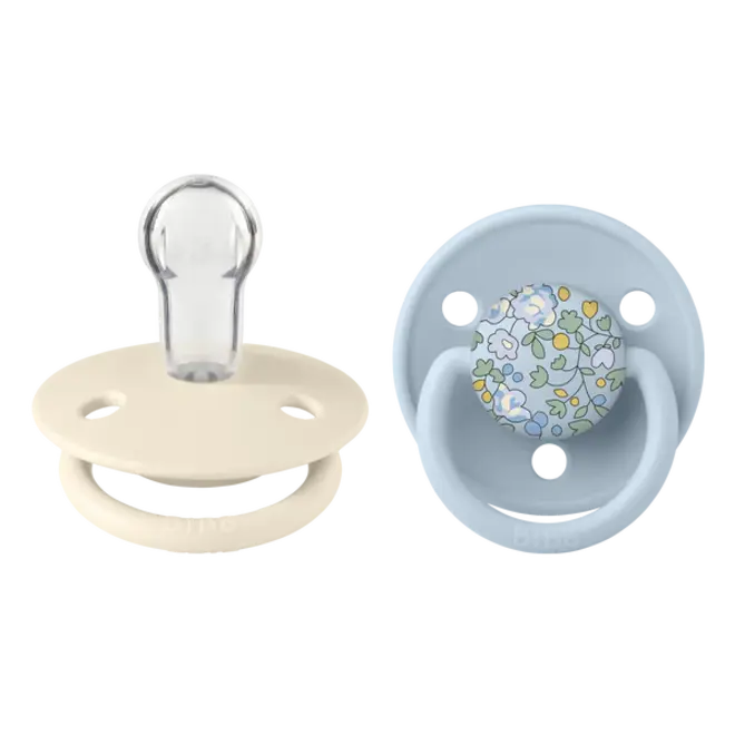 Liberty X BIBS Pacifier De Lux Silicone 2 PK Eloise Baby Blue Mix