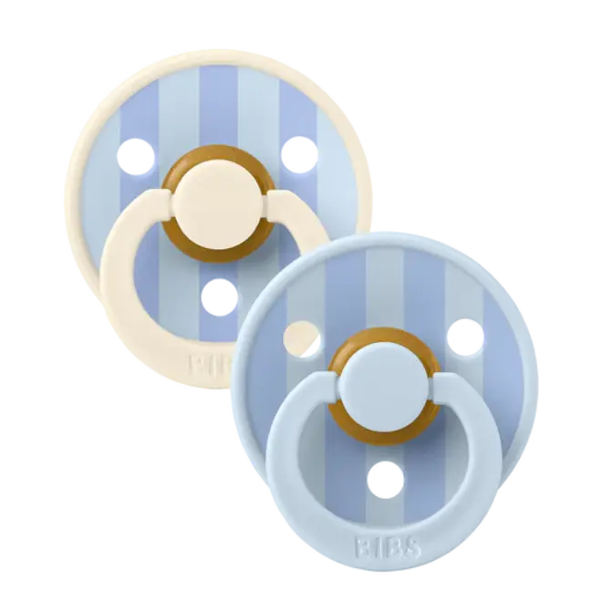 BIBS Studio Colour 2 Pack Block - Baby Blue Dusty Blue Mix