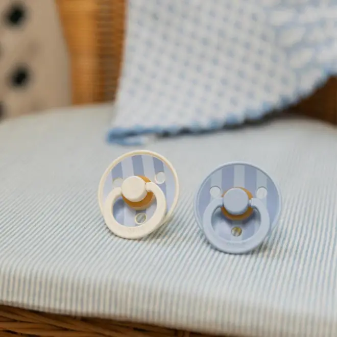 BIBS Studio Colour 2 Pack Block - Baby Blue Dusty Blue Mix