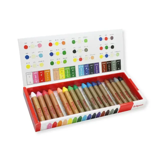 Kitpas Water Soluble Crayons-16Color Set