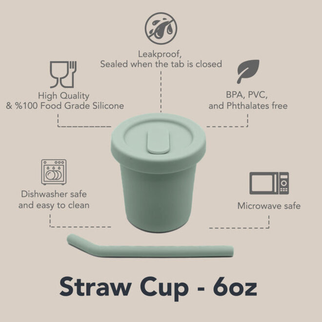noüka Straw Cup 6 OZ - Lily Blue