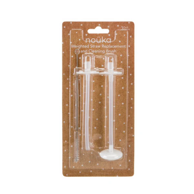 noüka Weighted Straw Replacement and Cleaning Brush Set for Transitional Weighted Straw/Sippy Cup