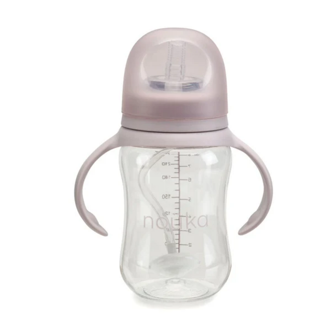 noüka Transitional Sippy/Weighted Straw Cup 8Oz - Bloom