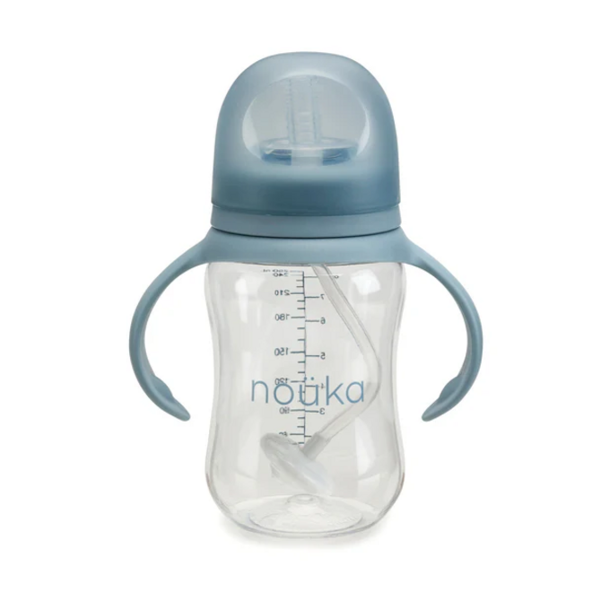 noüka Transitional Sippy/Weighted Straw Cup 8Oz - Wave