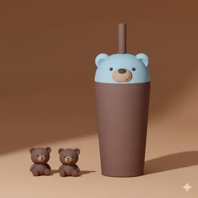 ASOBU Bestie Sippy 24 oz Bear