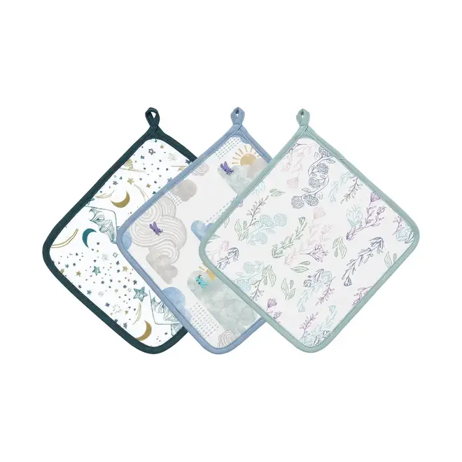 4-Layer Washcloth Set (3 Pack) - 25cm x 23cm - Assorted Color