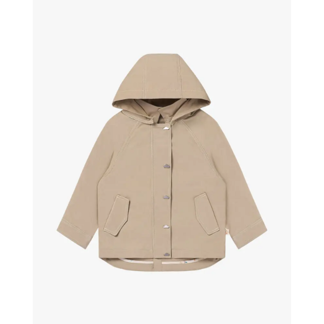Twill Hooded Jacket Sandy Neutral