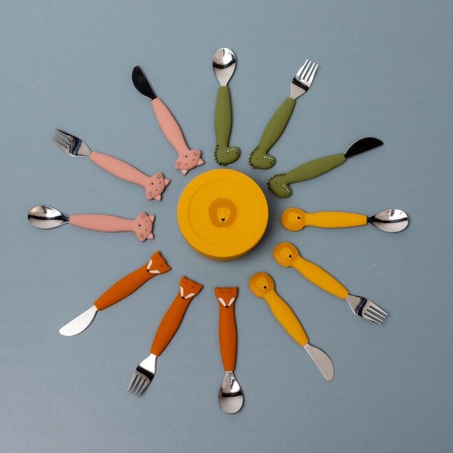 Trixie Silicone cutlery set 3-pack - Mr. Lion
