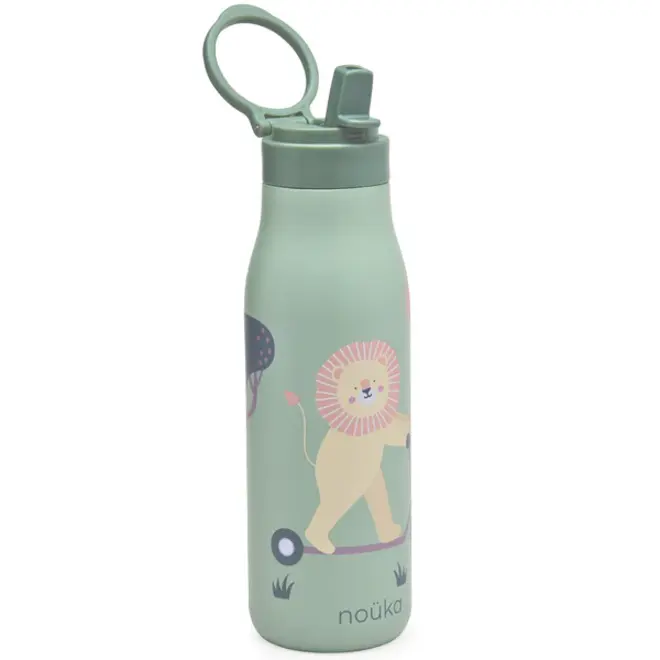 noüka Stainless Steel Drinking Bottle 16 Oz Daisy Collection - Roary The Lion