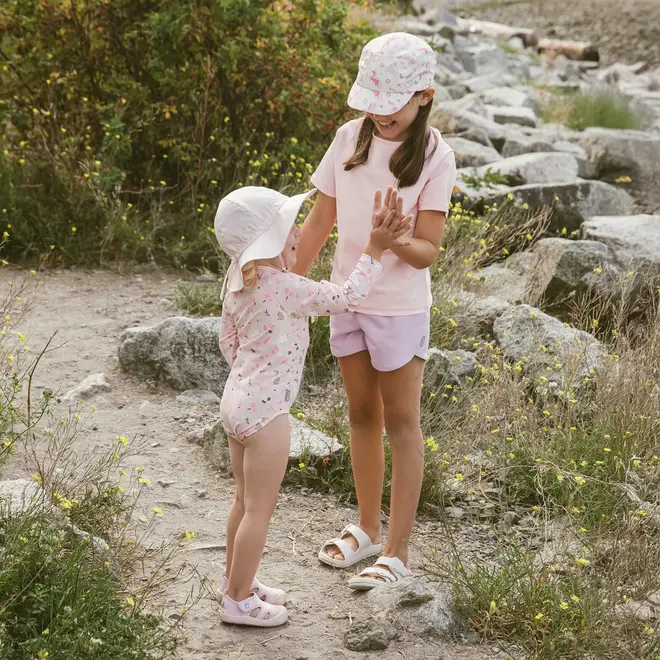 Sun & Splash 1-pc Girls' UV Swimsuit Bunny Flowers