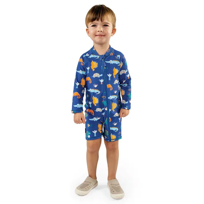 Sun & Splash 1-pc UV Jumpsuit Dino Buddies