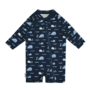 Sun & Splash 1-pc UV Jumpsuit Navy Whale Tales