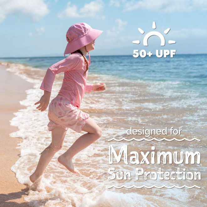 Sun & Splash UV Swim Short Pink Ice Cream