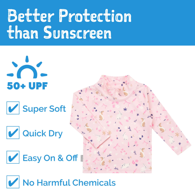 Sun & Splash LS UV Top Bunny Flowers